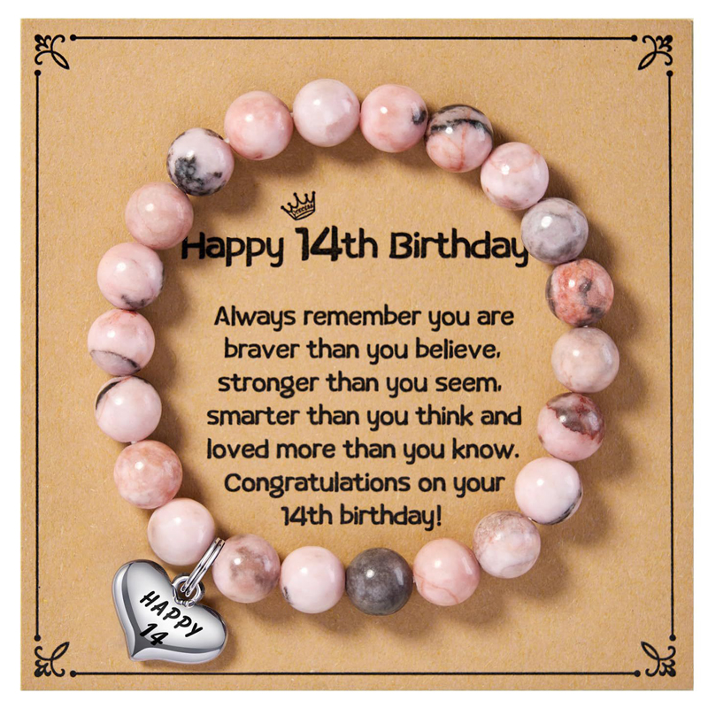Alles Gute zum Geburtstag für 5-25 Jahre alte Mädchen, Geburtstag geflochtene Perlen Armbinde für ändern 5 bis 25 Tochter Enkelin Nichte: Grün Dragonly