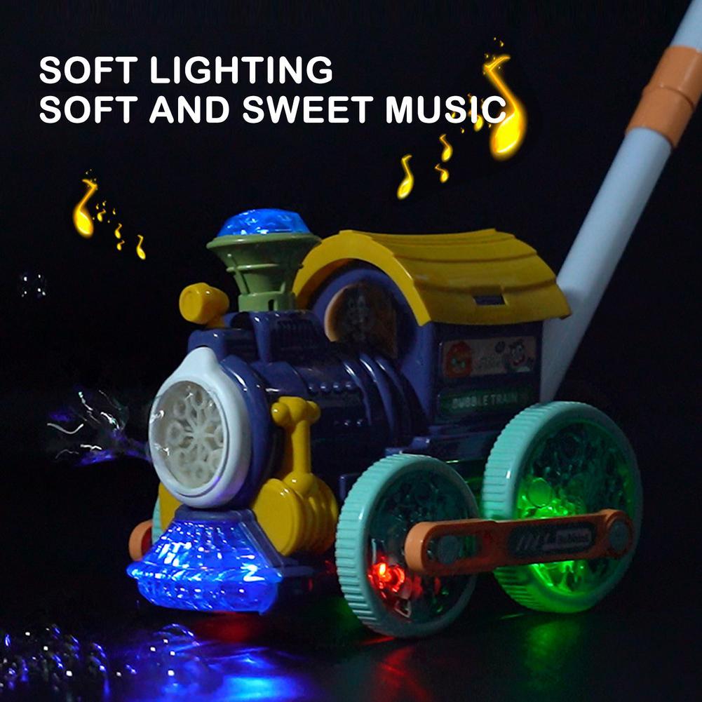 1 pz treno a spinta a mano macchina automatica a bolle a 8 fori macchina automatica per bolle che carica la macchina per soffiare bolle elettriche