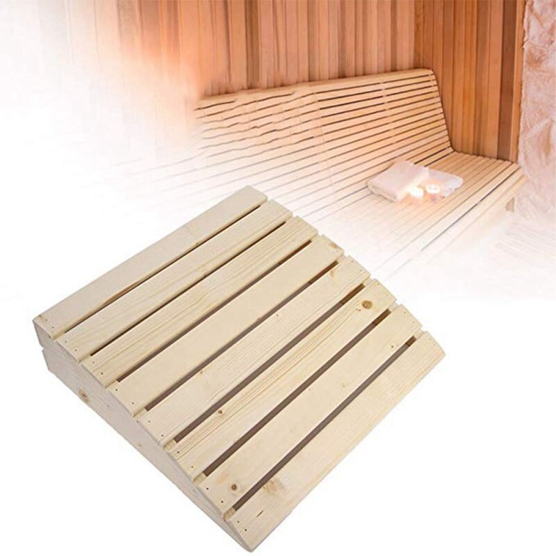 Absf Sauna Houten Hoofdsteun Kussen Creatieve Hoofd Ondersteuning Stoombad Levert Huishoudelijke Badkamer Accessoires