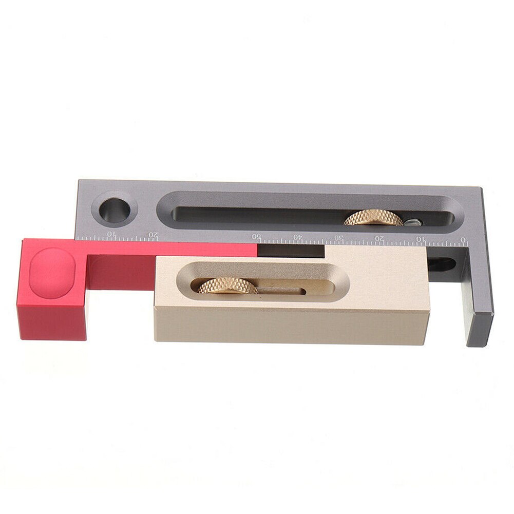 Table Saw Slot Adjuster Mortise and Tenon Tool Woodworking Movable Measuring Block Tenonmaker Length Compensation: Default Title