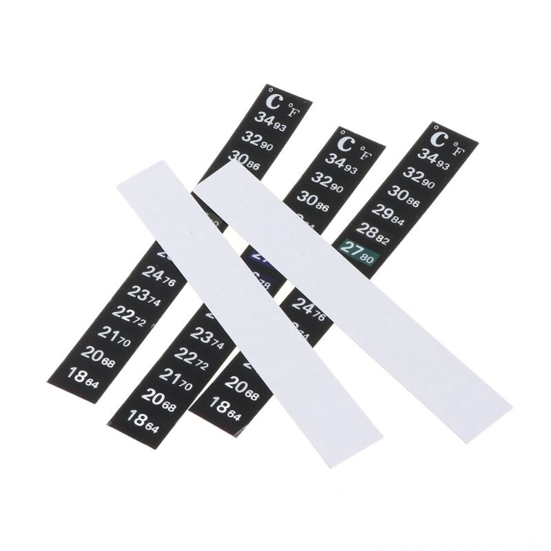 Waterproof Tank Aquarium Thermometer LCD Fish Tank Temperature Measurement Strip Digital Display Aquarium Rubber Temperature