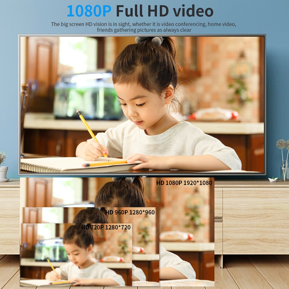 TISHRIC T200 Webcam Full HD 1080p videocamera Web con microfono riduzione del rumore per PC Laptop Webcam Autofocus