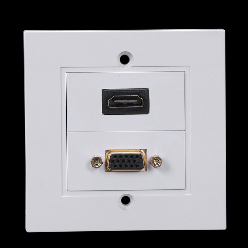 86 x 86mm wall face plate 15 hole vga outlet + hdmi with extended wire socket media assorted panel front panel