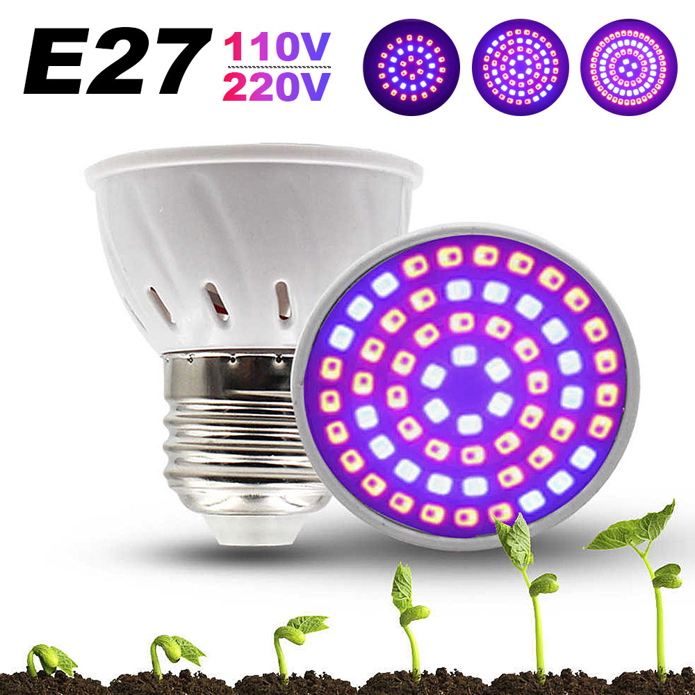 Volledige Spectrum Led Grow Lampen E27 110V 220V Led Plant Grow Light Bulb 4W Uv Lamp plant Bloem Zaailing Fitolamp Phyto Lamp