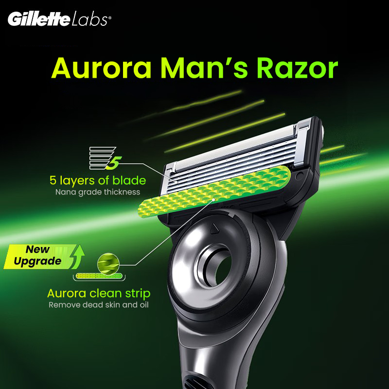 Gillette Labore Rasierklingen-Nachfüllungen, kompatibel mit Gillette Labore Rasierern mit Peeling-Stange und beheiztem Rasierer, 6 Kartuschen/Packung