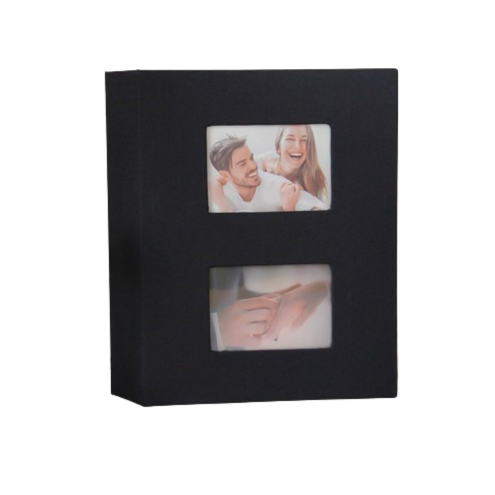 200Pcs Linen Cover Photo Album Interleaf Type Photo Storage Picture Albums Book Writable 6-inch Large Scrapbook Album: Red