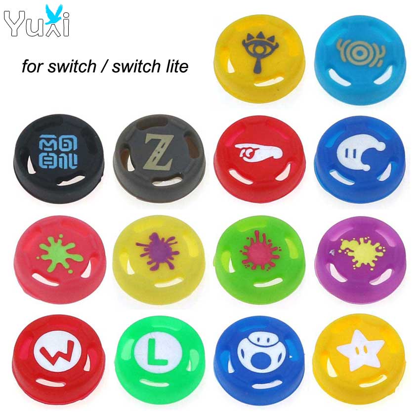 YuXi 2pcs For Nintend Switch Lite Mini Joy-Con Joycon Controller Joystick Thumb Grip Cover Case Analog Stick Caps