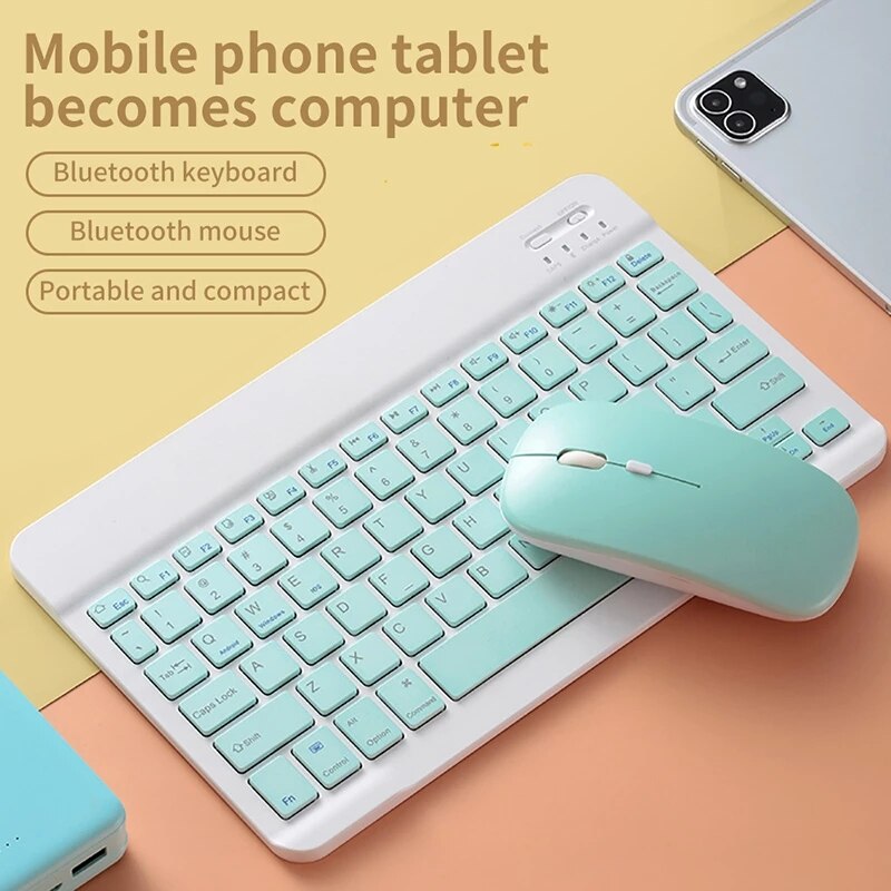 Bluetooth Keyboard and Mouse For Apple Teclado iPad Xiaomi Samsung Huawei Phone Tablet Wireless Keyboard For Android IOS Windows