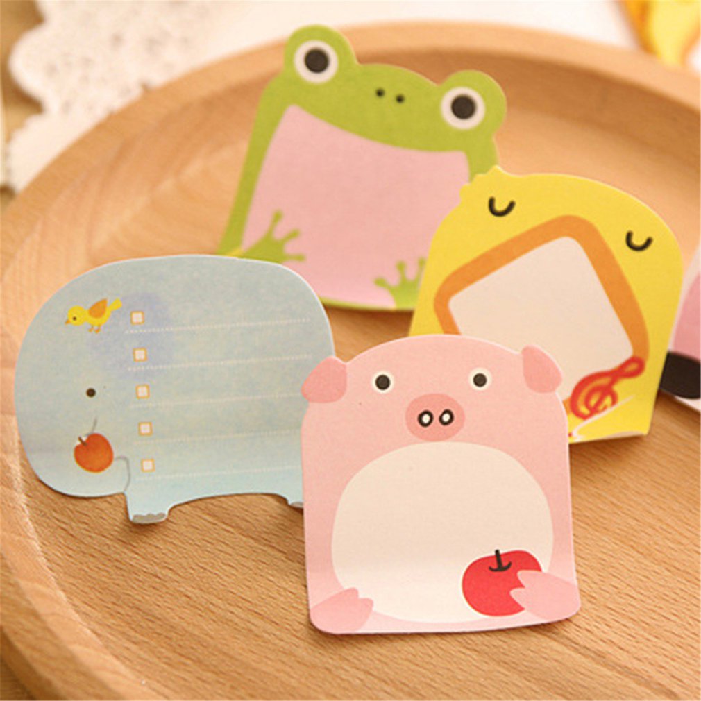 Cartoon Animal Practical Sticky Post Cute Small Fresh Note Sticker Notepad Small For Children