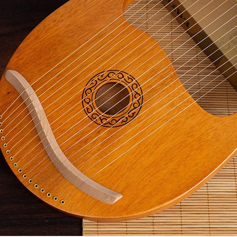 Neue Heiße Leier Harfe, 16 holz Schnur Harfe Massivholz Mahagoni Leier Harfe mit stimmen Schlüssel für Musik Liebhaber Anfänger