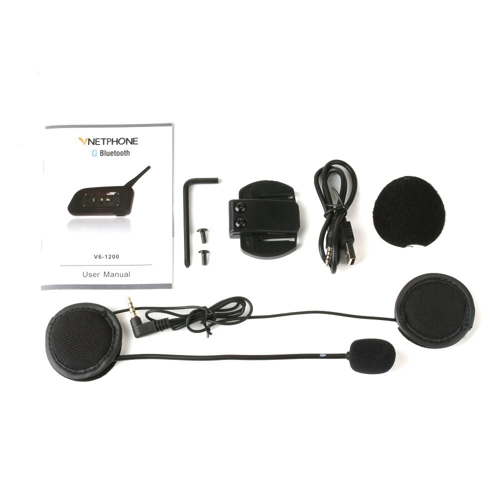 Casque Bluetooth musique d'origine | Original, casque d'écoute, interphone V6 1200, deux utilisateurs, en temps réel, Communication stéréo, musique