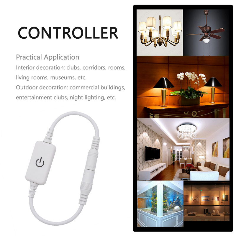 Neuer LED-Licht-berühren-Dimmer-Schalter DC 12V 24V 4A Einfarbiger Dimm-/Ein/Aus-Regler für 5050 2835 3014 5730 LED-Lichtstreifen