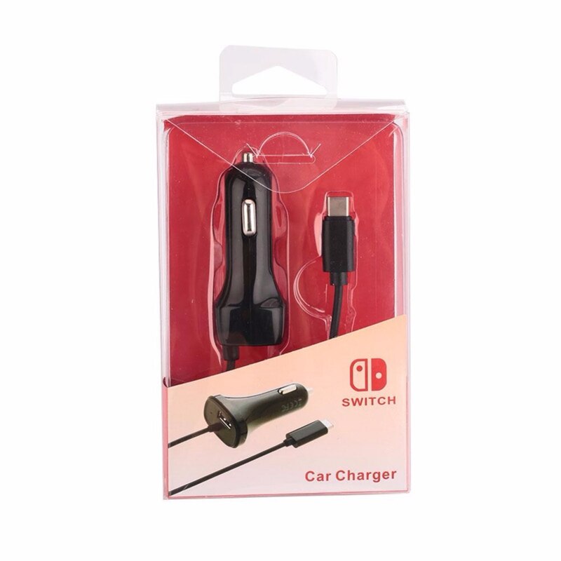 Cargador de coche para Nintendo Switch, cargador de fuente de alimentación, adaptador de CA, cargador de coche, fuente de alimentación montada en coche