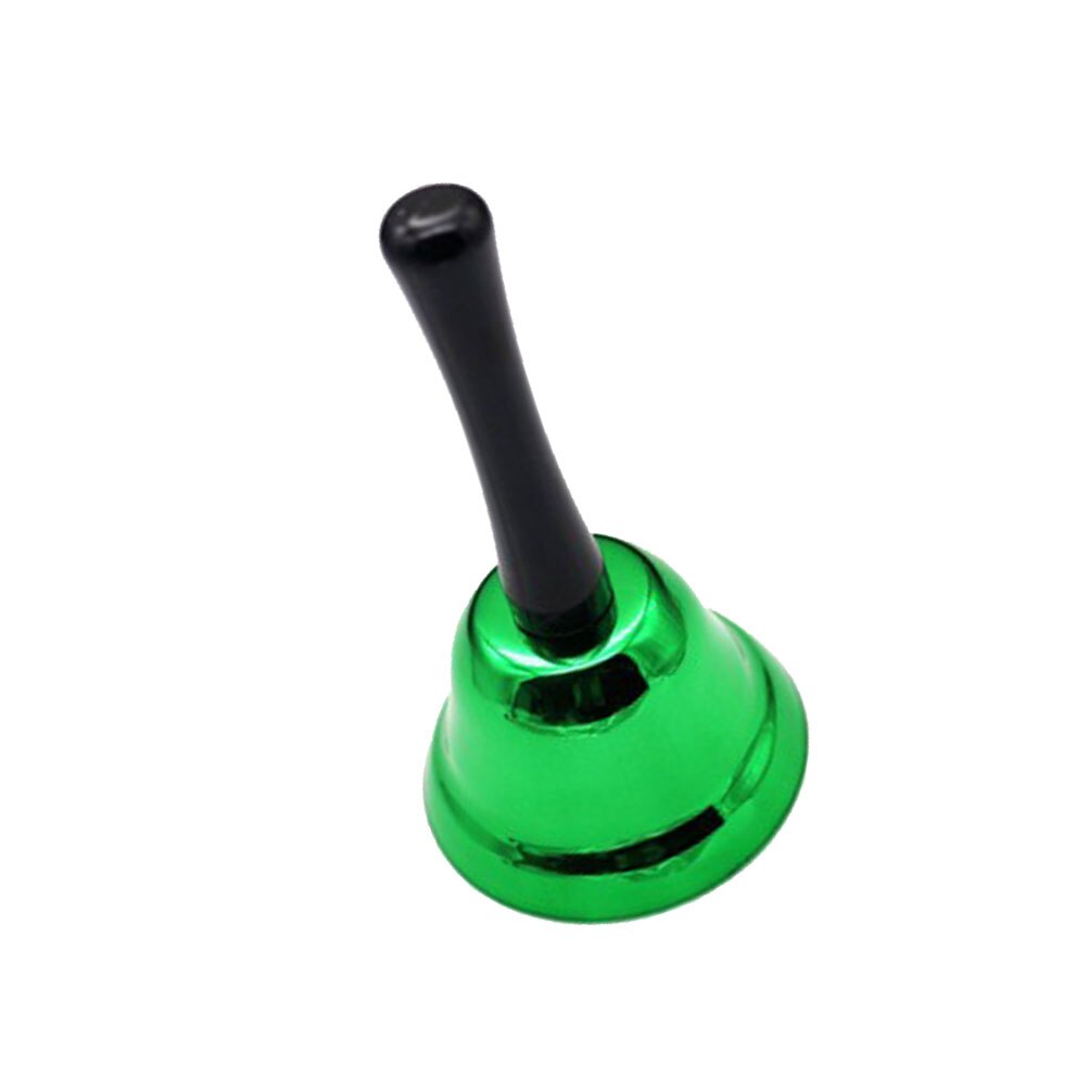 1Pc Metal Hand Bell Portable Durable Handbell Hand Percussion Bells Musical Instrument Blue: Green