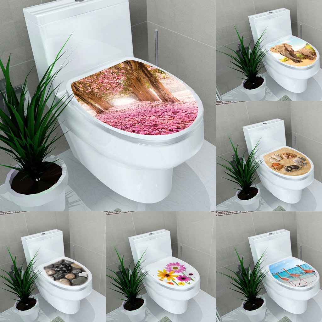 Verwijderbare Toiletbrillen Closestool Deksel Sticker Voor Badkamer Washroom Decoratie
