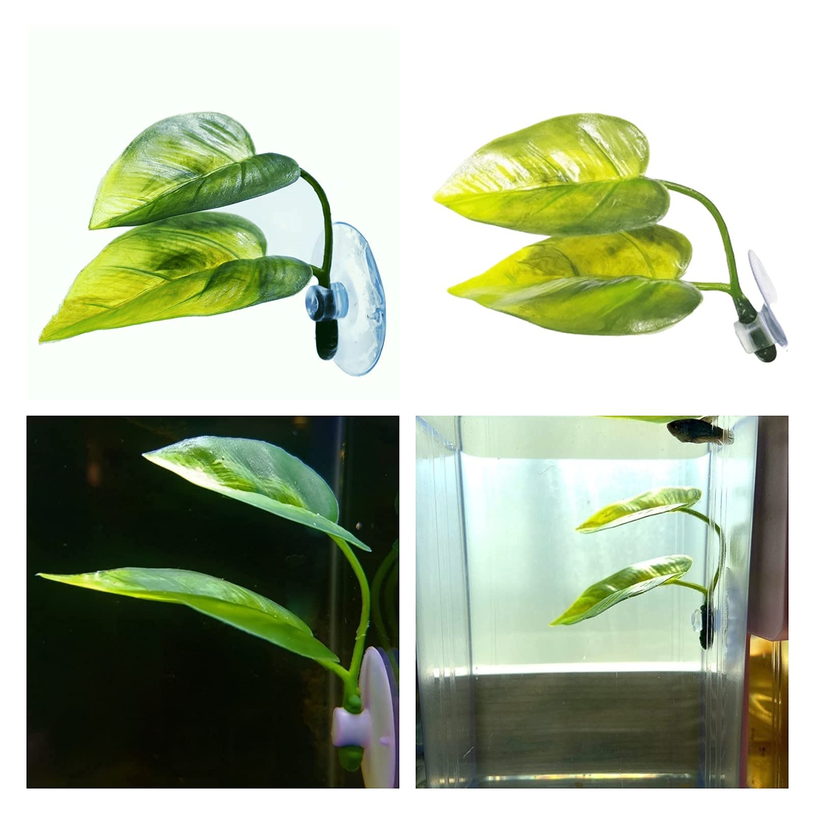Decoración de pecera para mascotas, Betta, relajación, plantas de juego, hoja, decoración de acuario, peces, Spawning, hamaca de hojas artificiales ornamental