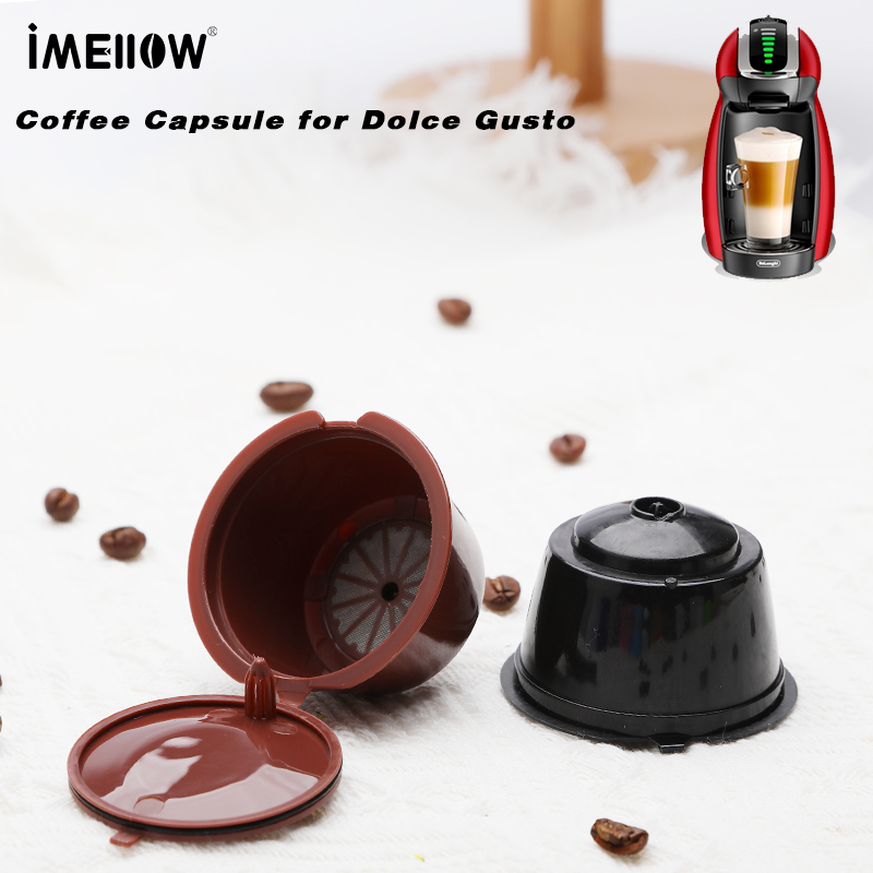 Capsules de café réutilisables pour Dolce Gusto, dosette pour nescafé, avec cuillère, brosse, accessoires de cuisine, 6 pièces