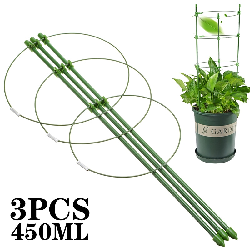3 uds. Soporte duradero para plantas trepadoras soporte de amarre para plantas de 450mm de altura herramientas de jardín enrejado de verduras Marco de soporte para plantas