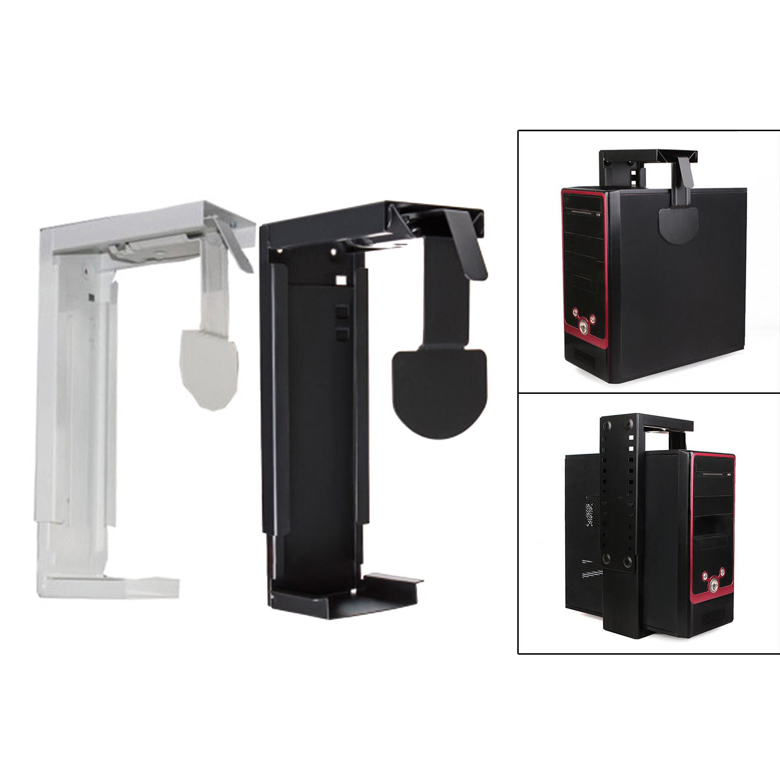 Support universel de boîtier PC, fer de bureau suspendu sous le bureau, boîte de châssis, support d&#39;étagère fixe pour moulage d&#39;ordinateurs
