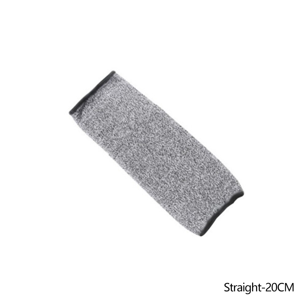 Cut Arm Sleeve Level 5 HPPE Safety Gloves Resistant Anti-Puncture Arm Protection for Construction Automobile Glass Industry: Straight-20CM