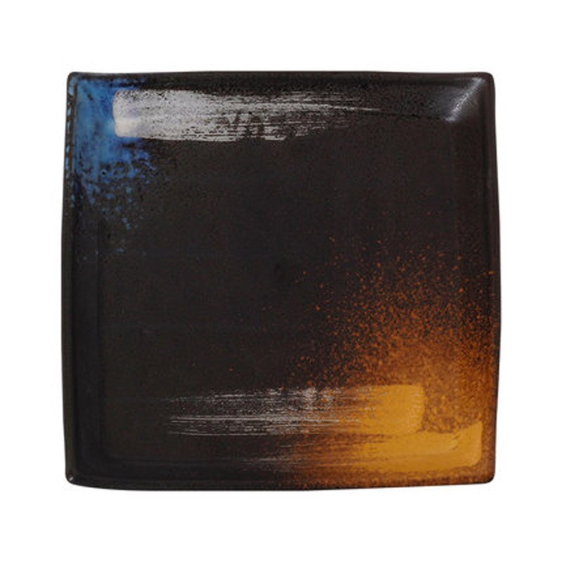 FANCITY Japanese retro ceramic square plate restaurant special dish sushi plate cooking plate irregular plate