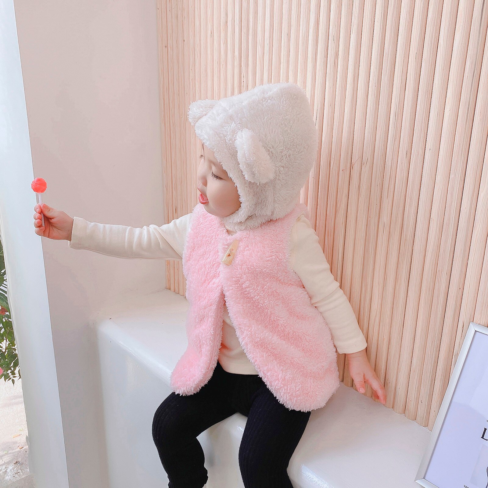 Winter Peuter Baby Kinderen Baby Jongens Meisjes Effen Kleuren Mouwloze Warm Fluffys Sherpa Vest Jassen Flanel Vest Kleding # P4