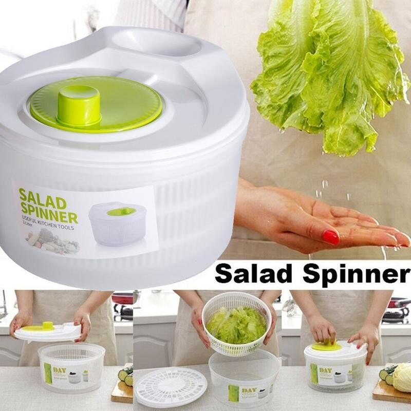 Lettuce Drainer Vegetables Dryer Salad Spinner Fruits Storage Washer Escurridor Fruit De Wash Lechuga Clean Basket Basket J8U5