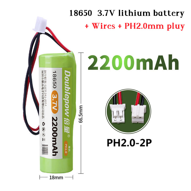 18650 Akumulator 2200mAh 2500mAh 3000mAh 3500mAh Akumulatory 3.7V Li-Ion Cell PH2 2P do awaryjnego oświetlenia maszyny śpiewającej