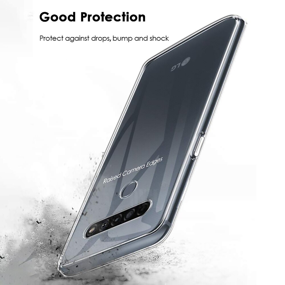 Transparent Original Phone Case LG K20 K30 K40 K40S K41S K50 K50S K51S K61 Q60 Q70 Soft TPU 360 Protective Clear Girl Back Cover
