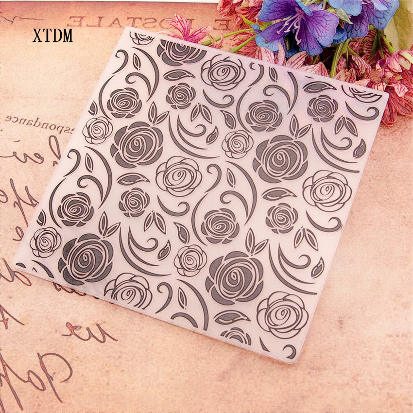 Easter plastic Rose flower template craft card making paper card album wedding decoration Embossing folders