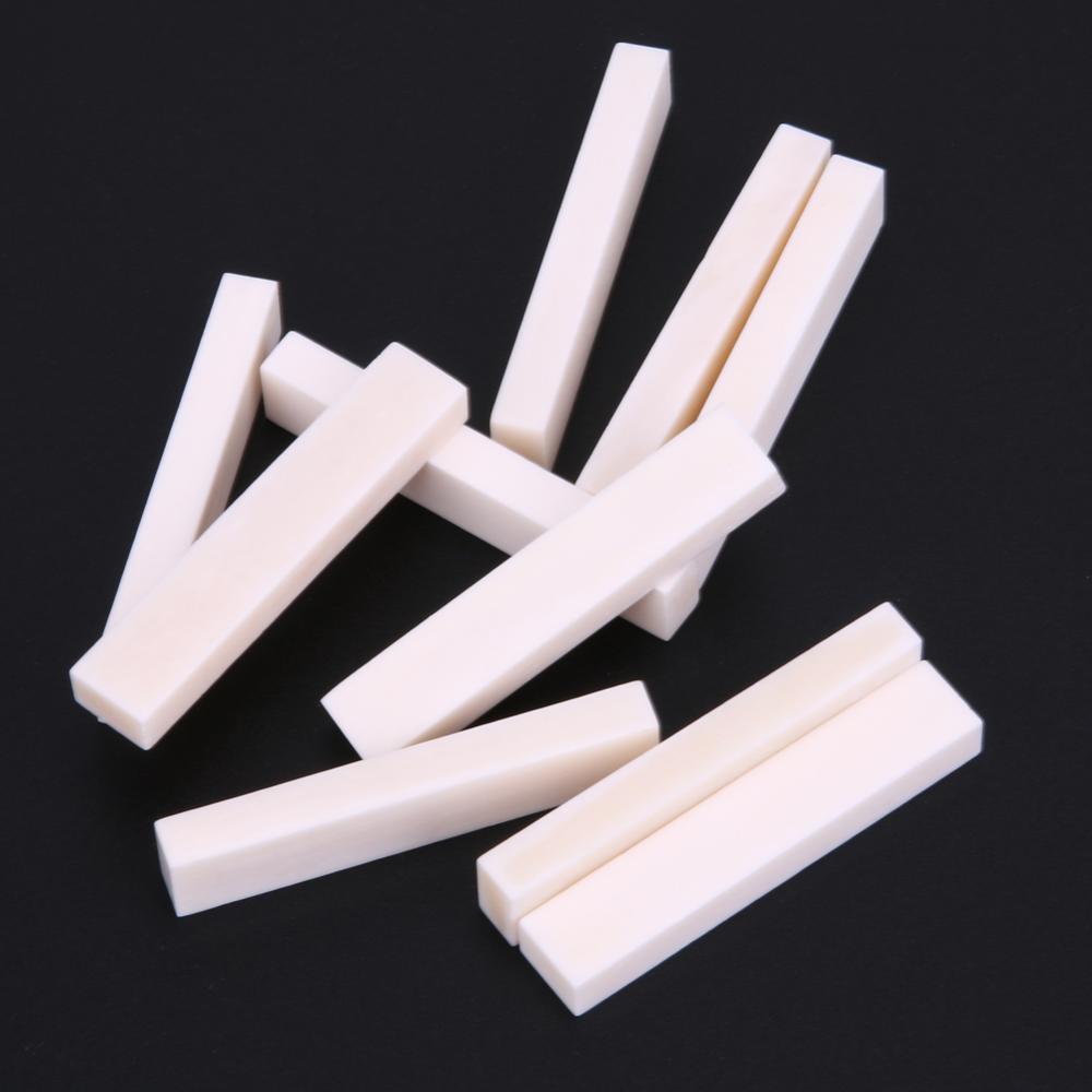 10PCS BLANK BONE Nut for guitar 55x6x10mm luthier Grandado