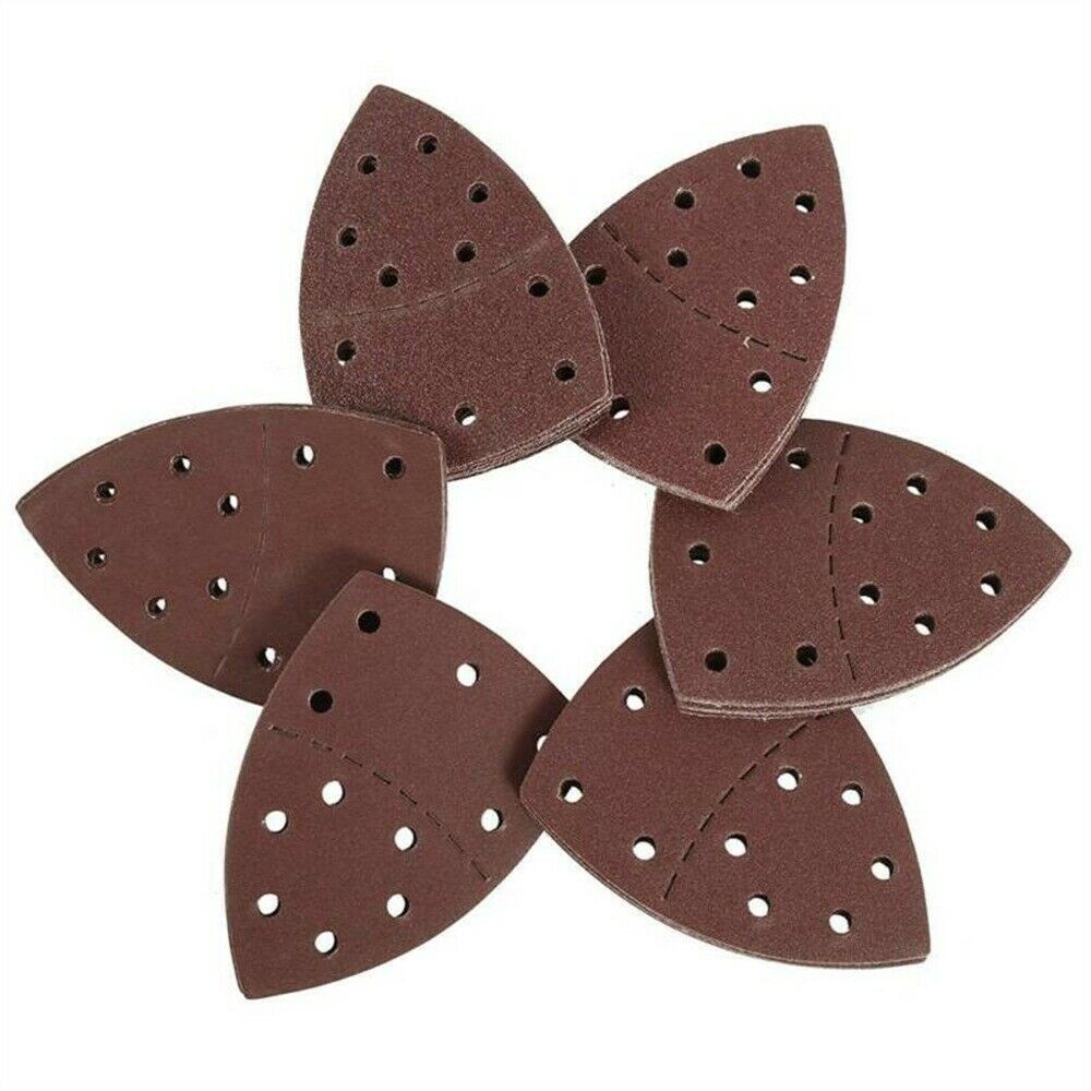 10pcs Abrasive Sanding Sheets For Bosch PSM 100A Detail Palm Sander Mouse Sander Papers Wood Metal Sanding Sheet Sanding Discs