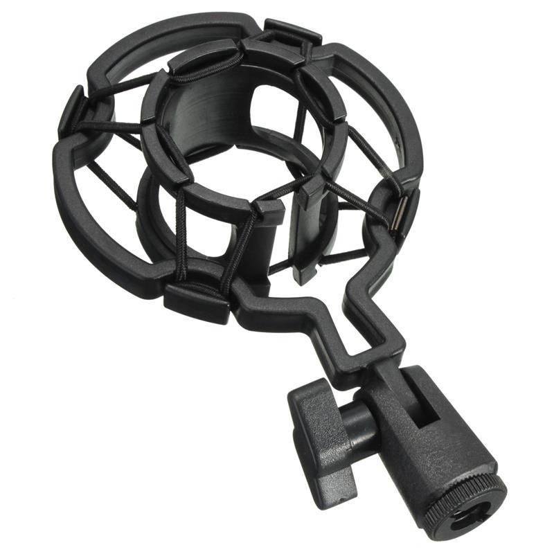 Universal Condenser Microphone Mic Shock Mount Holder Studio Recording Bracket For Large Diaphram Mic Clip: Default Title
