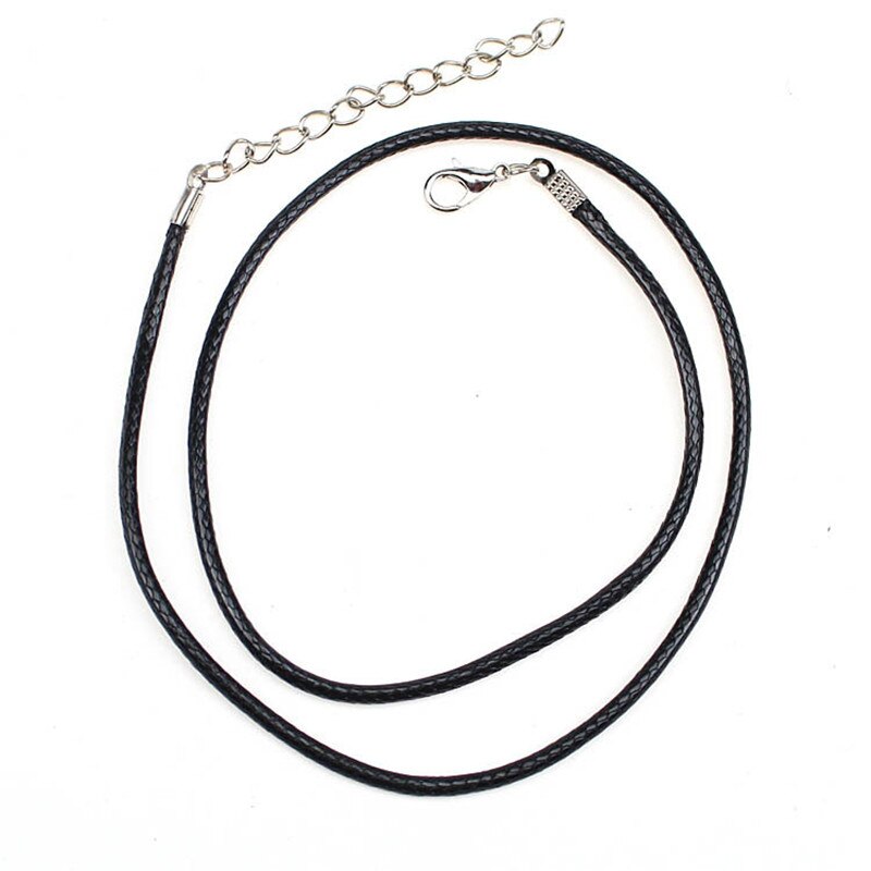 Hurtownia skórzany naszyjnik pasek z klamrą krewetki wisiorek biżuteria akcesoria skórzany sznur smycz z łańcuchem DIY akcesoria ZDC @ 1