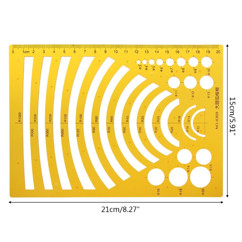 Geometrische elektricien bekisting sjabloon liniaal sjabloon tekening meetinstrument