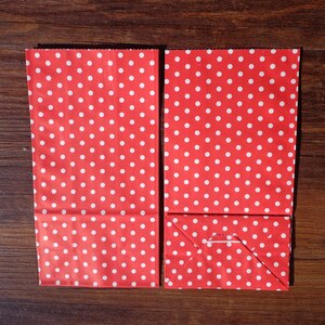 8pcs Paper Envelope For Postcard Kids Paper Bag Small Craft Envelopes School Materials Colorful Dots Envelope: red
