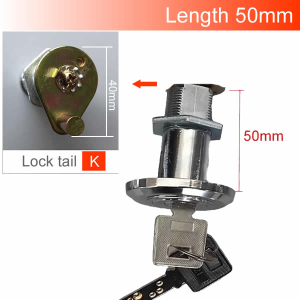 Extended type Safe deposit box Anti - theft cam lock cylinder 80mm 90mm Super encryption key very safe Class C anti-theft: Gold