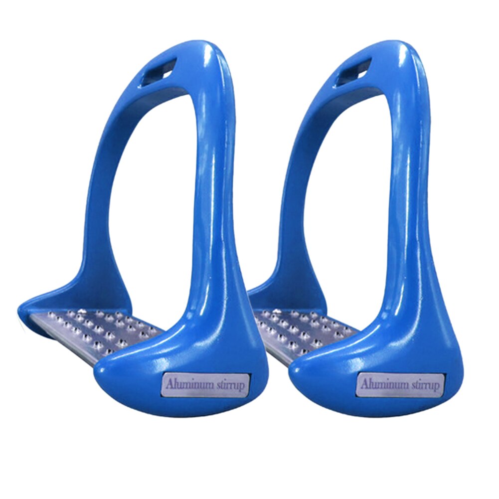 1 Pair Durable Aluminium Alloy Equipment Horse Stirrups Treads Saddle Anti Slip Riding Pedal Lightweight Equestrian Safety