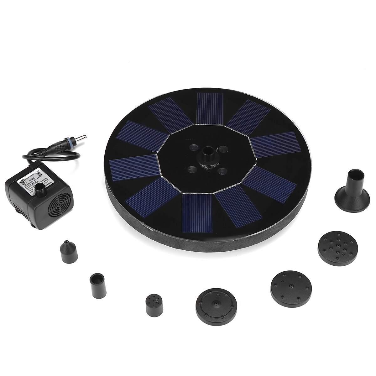 16cm Floating Solar Fountain Garden Water Fountain Pool Pond Decoration Solar Panel Powered Fountain Water Pump with Led light