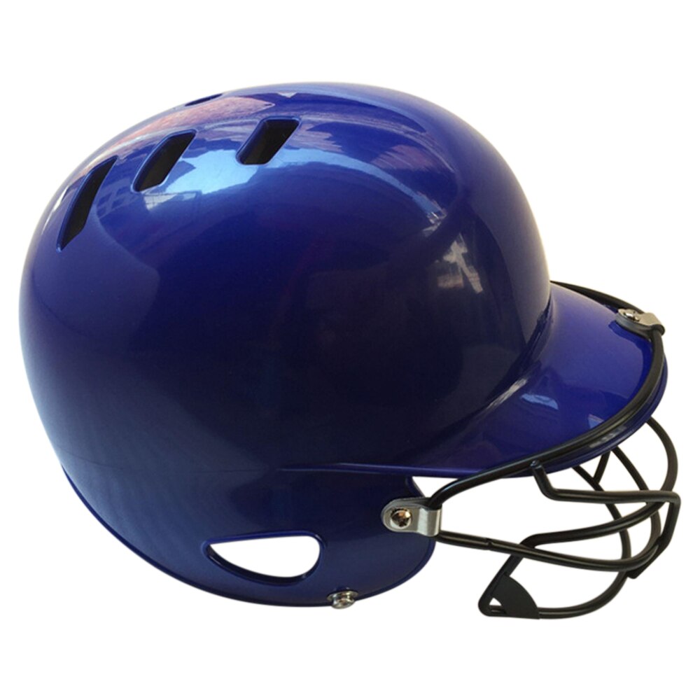 Batting Helm Met Gezicht Guard Hoge Slagvast Abs Shell Voor Softball Beschermende Helm Met Masker: Blauw / Junior