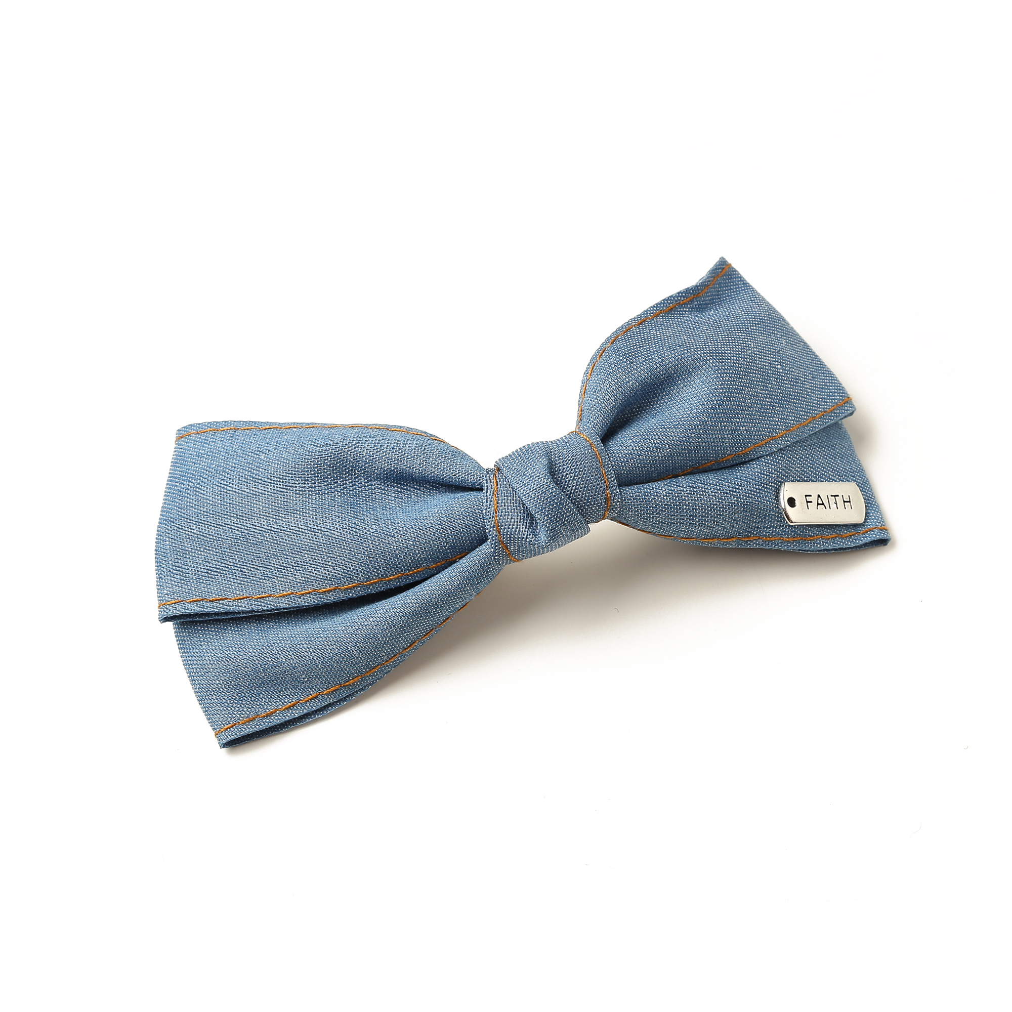 Denim Hair Clip Hairpins French Barrettes Clip Cool Girls Korean Handcraft Style Hair Accessories for Girls: Orange
