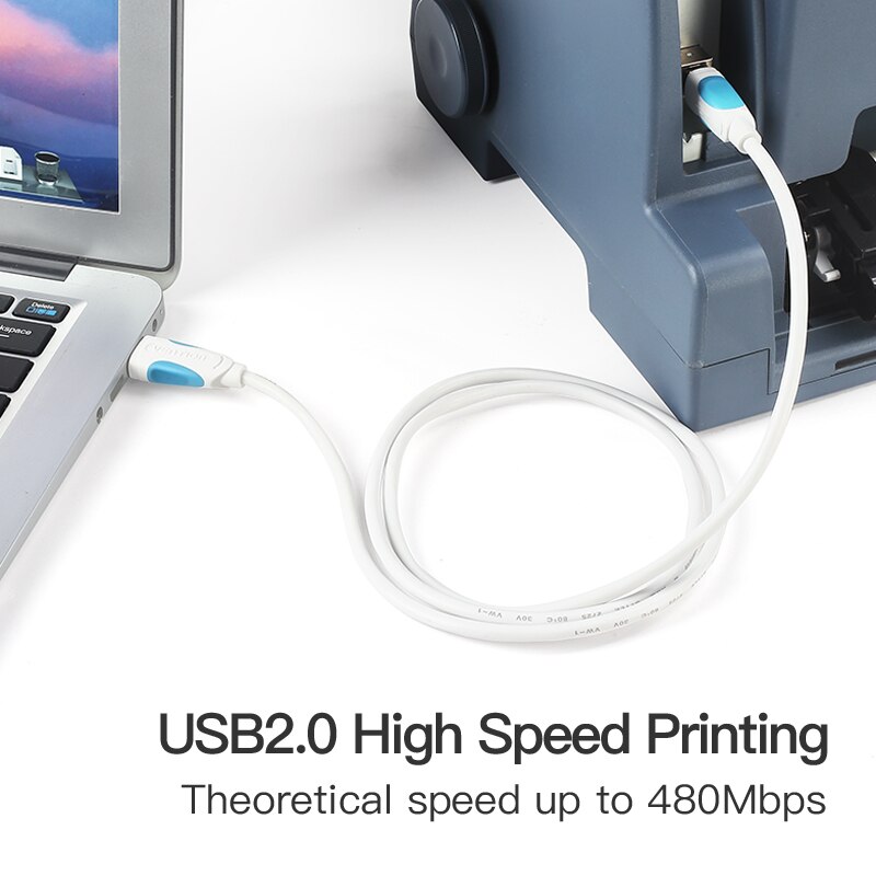 Vention usb 2.0 print kabel usb 2.0 type a han til b han synkronisering data scanner usb printer kabel 1m 2m til hp canon epson printer
