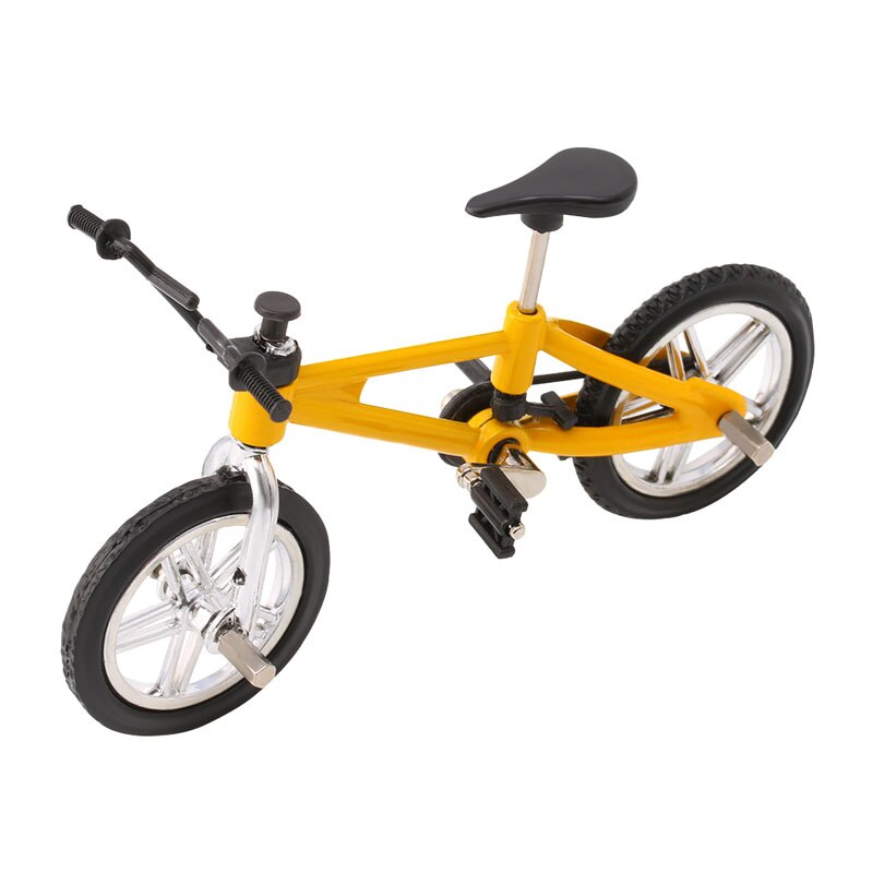 Dedo aleación bicicleta modelo Mini MTB BMX Fixie Bike niños juguete juego: yellow