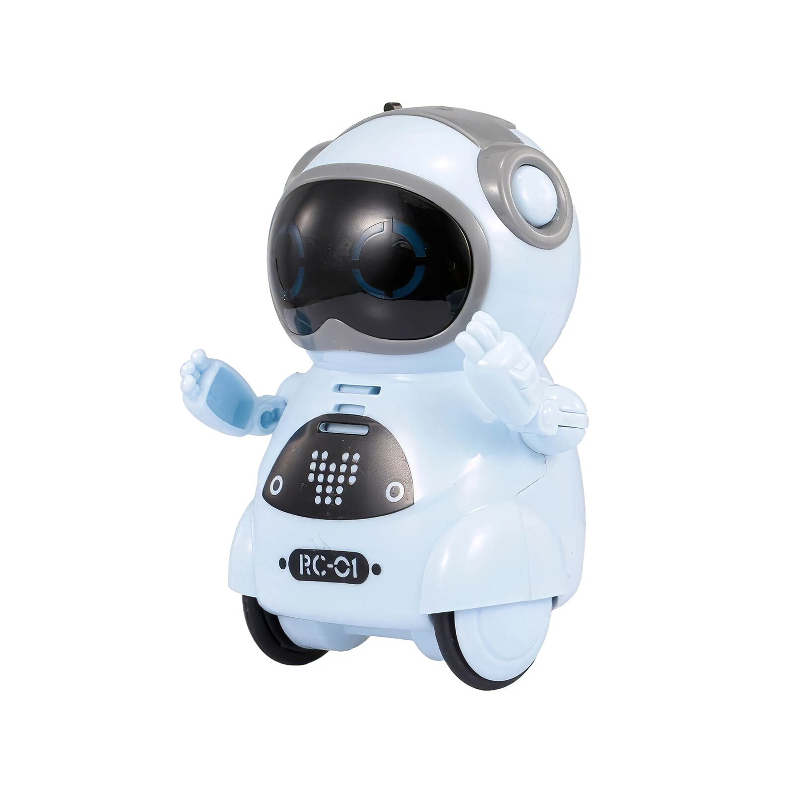 Intelligente Mini Pocket Robot Lopen Muziek Dans Speelgoed Licht Spraakherkenning Gesprek Herhalen Smart Interactieve Kids: Blue