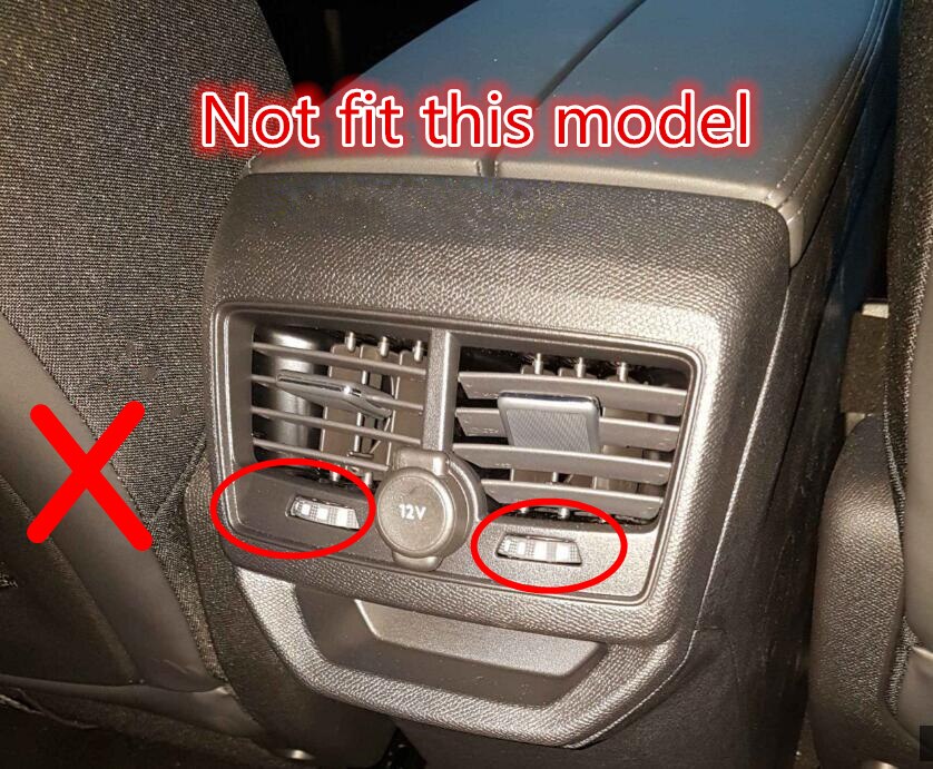 Pour Peugeot 3008 3008 GT Intérieur En Acier inoxydable Arrière Climatisation Évent Sortie Garniture 1 pièces de Voiture