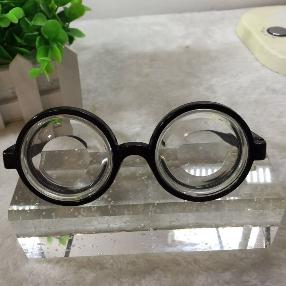 4 Pack Geek Nerd bouteille épaisse ronde lunettes pour fête circulaire savant fou Nerd lunettes Halloween Costume habiller accessoires