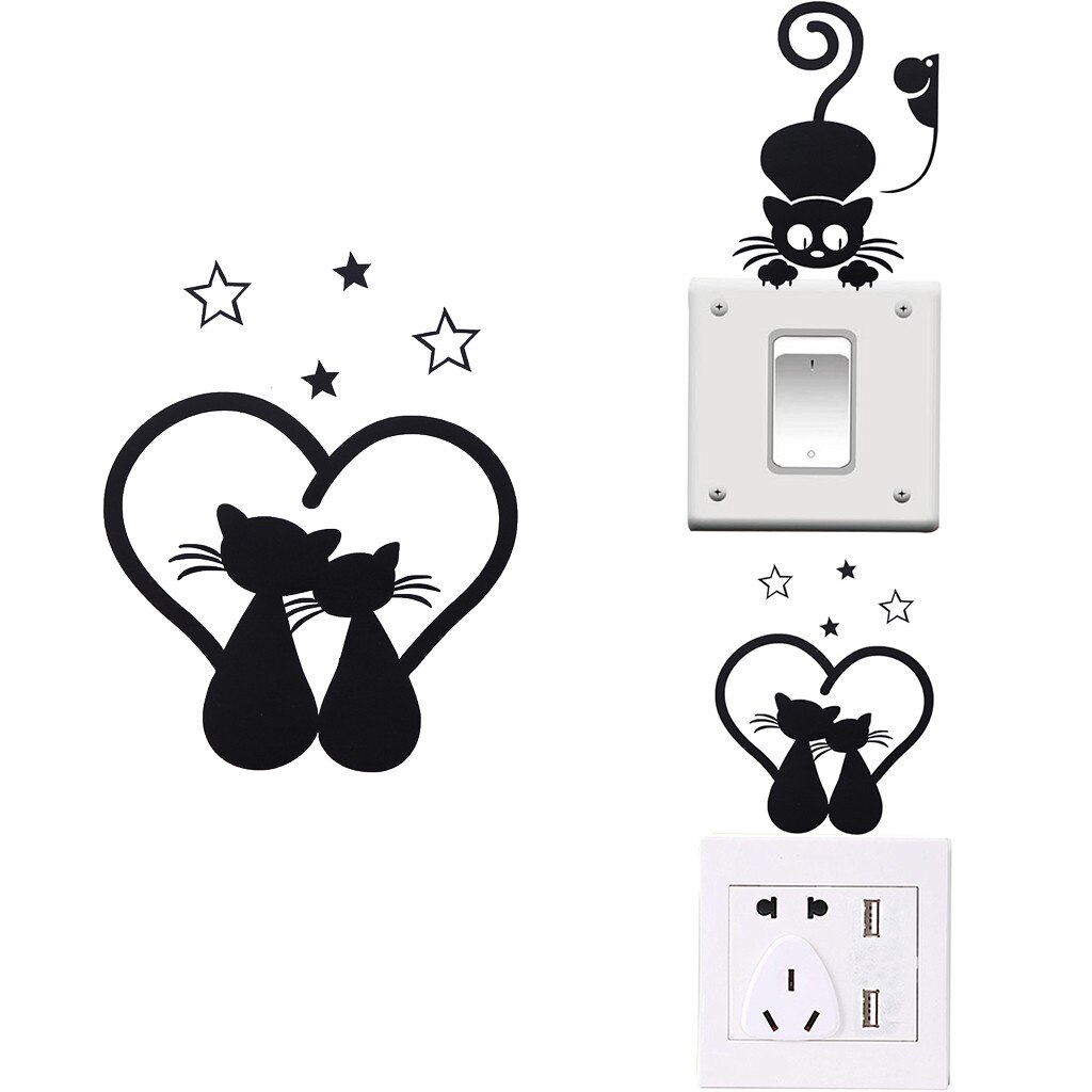 10pcs Room Window Wall Decorating Switch Vinyl Decal Sticker Decor Cartoon Adesivo De Parede