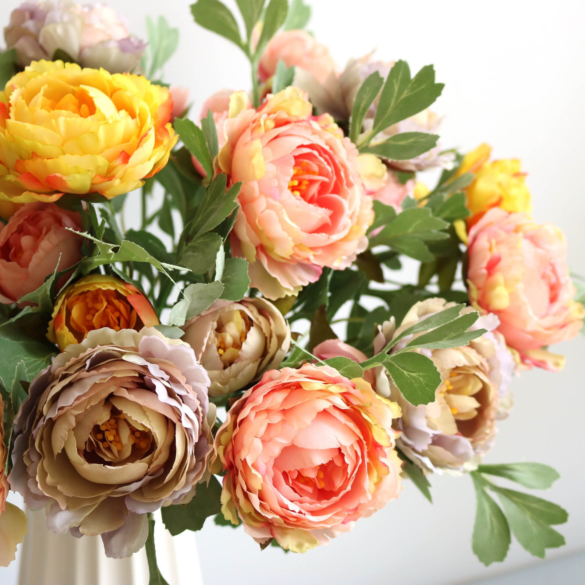 1 stk kunstige blomster boligdekoration tilbehør bryllup blomsterarrangement gør det selv havearbejde vase væg blomster guirlander