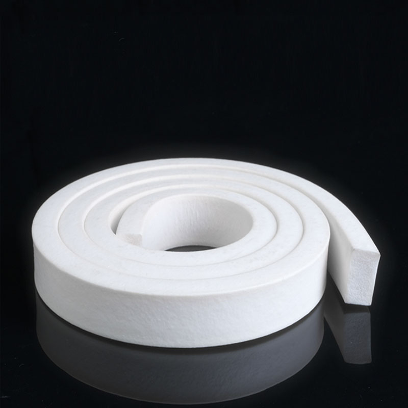 Tira cuadrada blanca de espuma de silicona, tira de esponja antideslizante resistente a altas temperaturas, sello embellecedor de juntas para puertas y ventanas