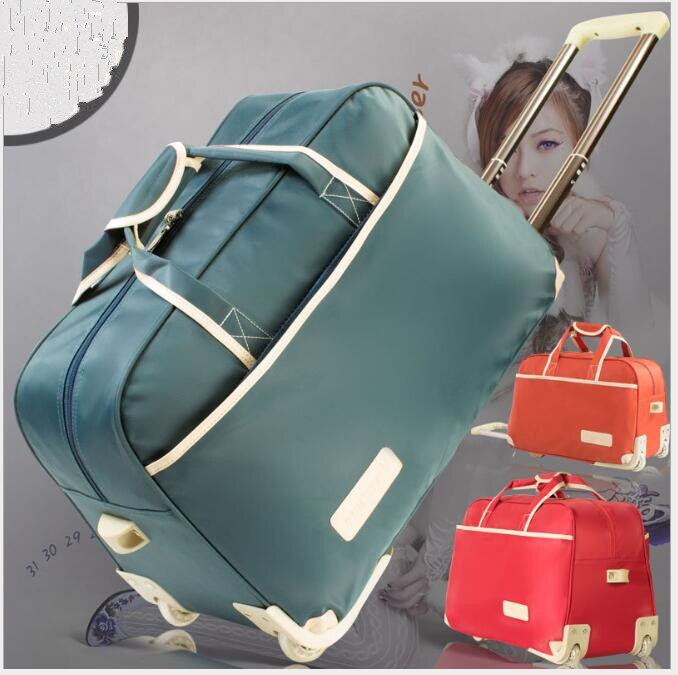 Large Capacity nylon Cloth Waterproof Maletas De Viaje Con Ruedas Envio Suitcases Luggage Set Rolling Travel Bag Fixed Casters